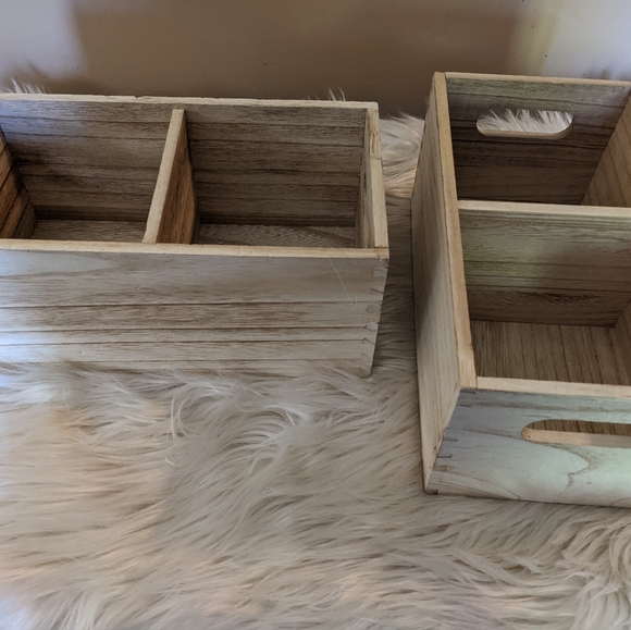 Pillowfort Storage & Organization New Set Of Two Wooden Bins Poshmark